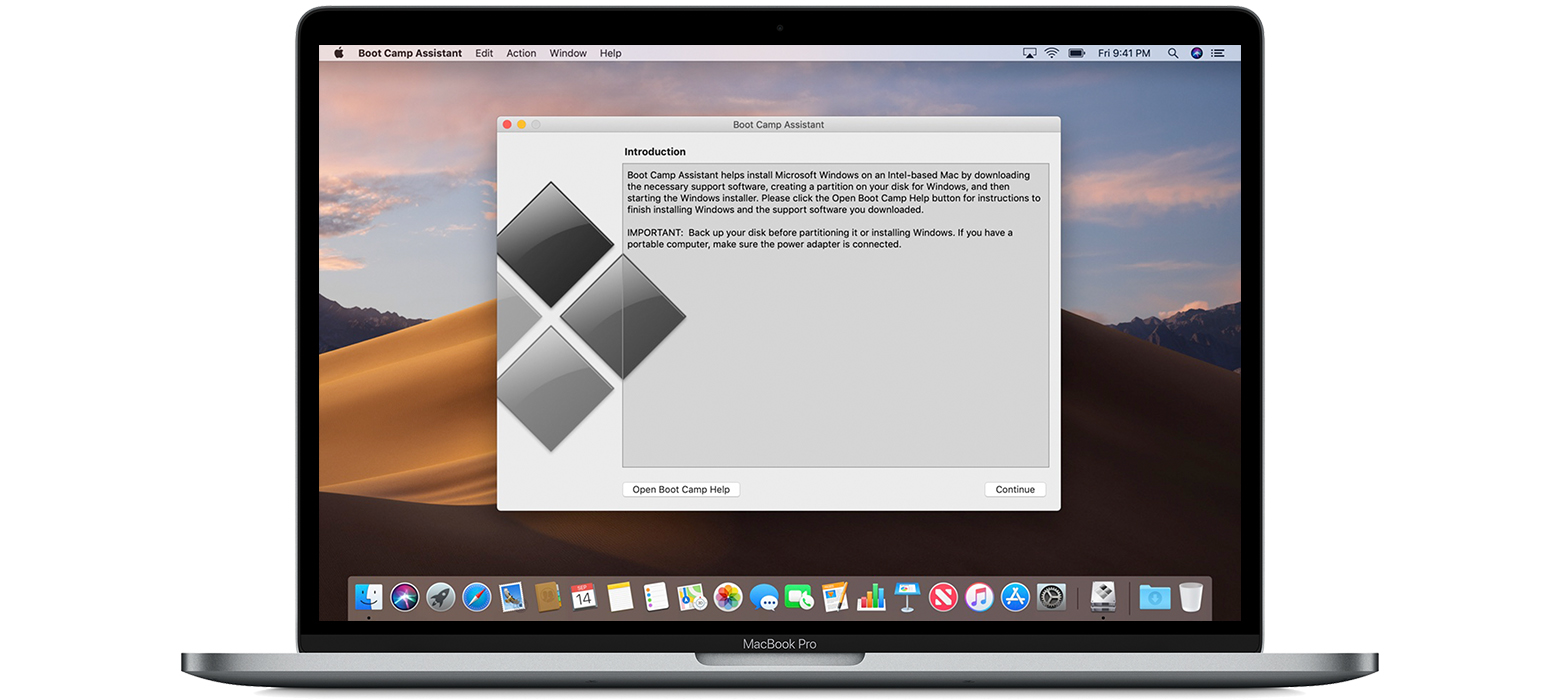 Installing windows on a mac
